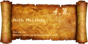 Auth Melinda névjegykártya